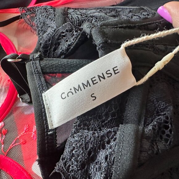 Commense Lace Mesh Bustier Top Womens Size S Fairy Grunge Goth Festival Concert - Picture 9 of 11